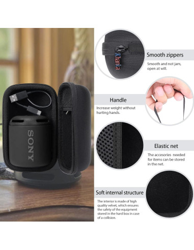 Funda Dura Khanka para Altavoz Bluetooth Sony SRS-XB13 Negra
