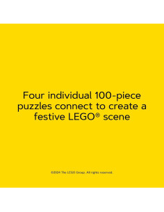 Rompecabezas de Navidad LEGO - 4 Piezas de 100 Piezas 2