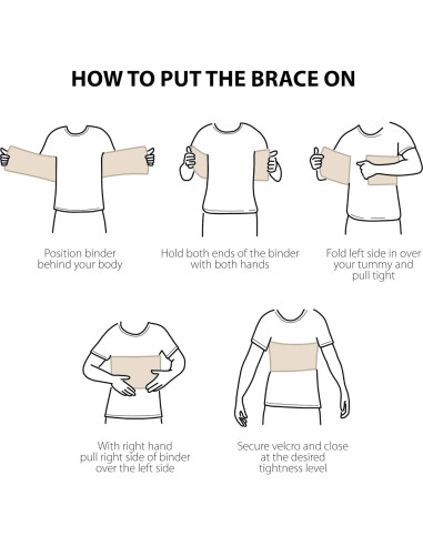 Faja de Soporte para Costillas ORTONYX Unisex S-M Beige