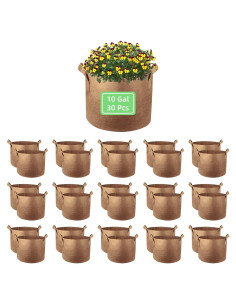 30 Bolsas de Cultivo de 10 Galones Ohiyoo para Jardín