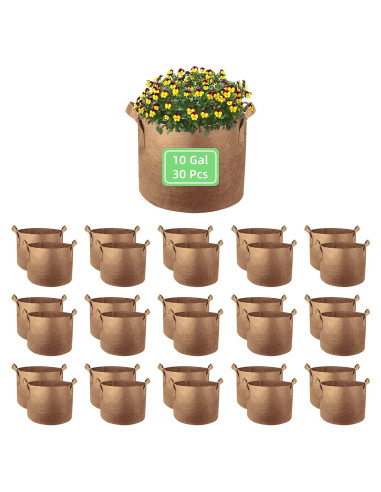 30 Bolsas de Cultivo de 10 Galones Ohiyoo para Jardín