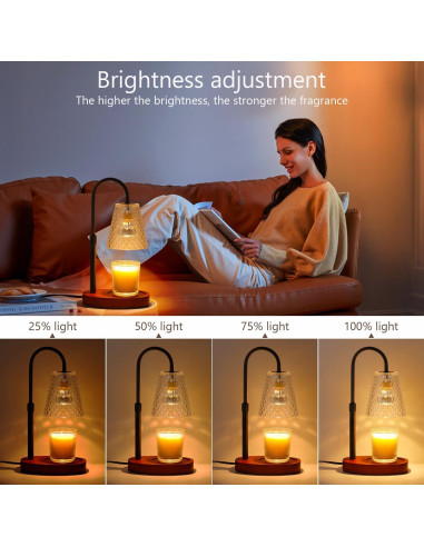 Lámpara Calentadora de Velas PICOTO con Temporizador y Brillo Ajustable