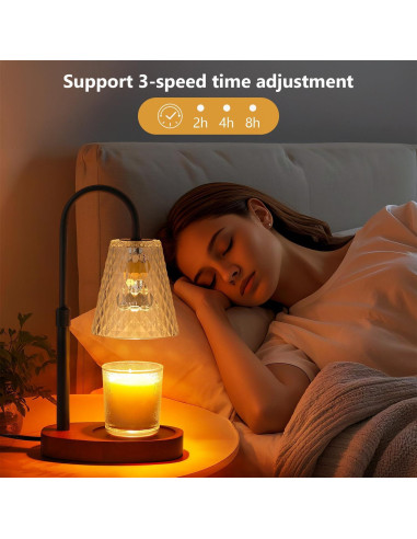 Lámpara Calentadora de Velas PICOTO con Temporizador y Brillo Ajustable