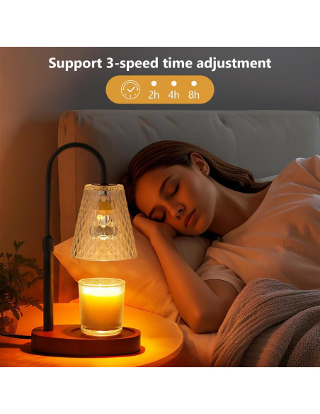 Lámpara Calentadora de Velas PICOTO con Temporizador y Brillo Ajustable