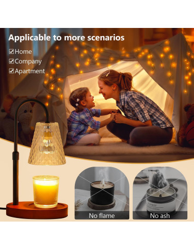 Lámpara Calentadora de Velas PICOTO con Temporizador y Brillo Ajustable