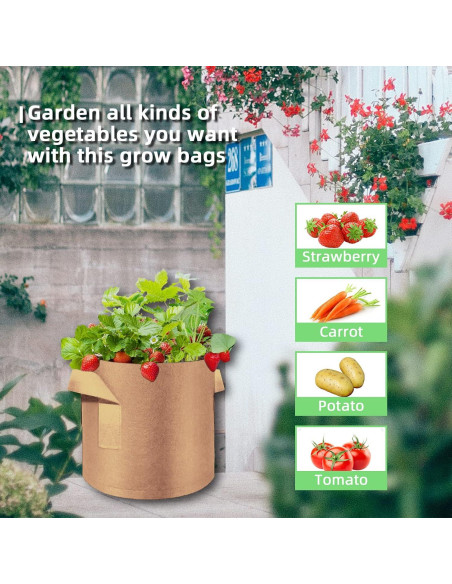 30 Bolsas de Cultivo de 10 Galones Ohiyoo para Jardín