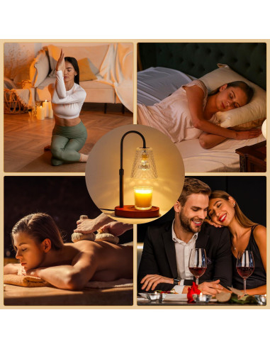 Lámpara Calentadora de Velas PICOTO con Temporizador y Brillo Ajustable