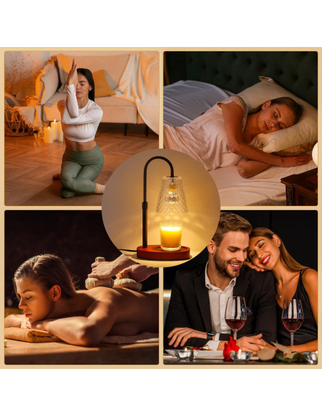 Lámpara Calentadora de Velas PICOTO con Temporizador y Brillo Ajustable