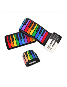 Piano Digital Plegable MAGICON US-49KEY 49 Teclas Arcoíris