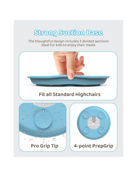 Platos Divididos de Acero Inoxidable ERUSEHE 22.86 cm - 2 Piezas