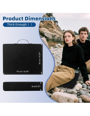 Almohadilla Impermeable FirstGift 2 Pack 8 cm Negro