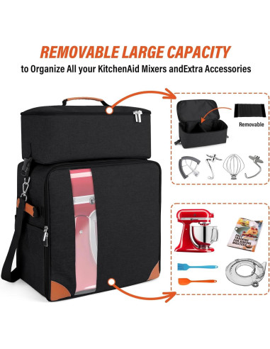 Cubierta para Batidora de Pie KitchenAid 4.5-5L con Bolsillos