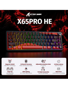 Teclado Gaming Inalámbrico Attack Shark X65PRO HE RGB 68 Teclas 2