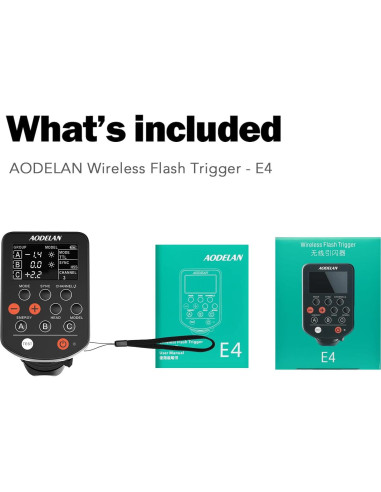 Transmisor de Flash AODELAN E4 TTL para Cámaras Canon HSS 1/8000s