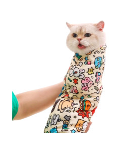 Envoltura para Gatos MANON ROSA M - Anti-Rasguños y Acicalamiento