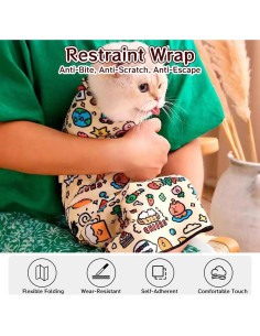 Envoltura para Gatos MANON ROSA M - Anti-Rasguños y Acicalamiento 2