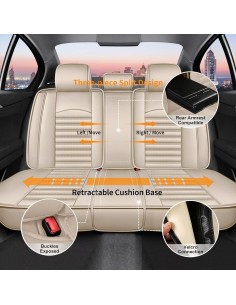 Cubiertas de Asiento IKABEVEM para Nissan Juke 2011-2017 Beige 2