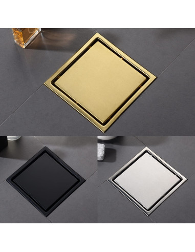 Desagüe Cuadrado SISEHO 15.2 cm Acero Inoxidable Ajustable