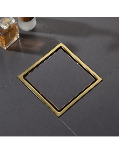 Desagüe Cuadrado SISEHO 15.2 cm Acero Inoxidable Ajustable