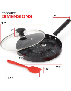 Sartén Antiadherente para Freír Huevos Innovaciones Modernas 4 Tazas 2