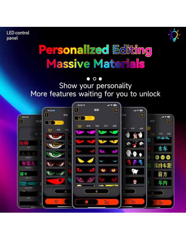 Luces LED Ojos del Diablo Pddolw 34.8x10.2 cm Programables