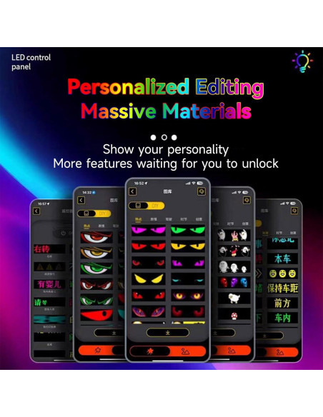 Luces LED Ojos del Diablo Pddolw 34.8x10.2 cm Programables