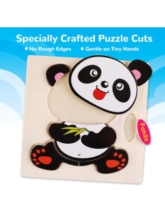 Rompecabezas de Madera NASHRIO 8 Animales Educativos 1-4 Años 2