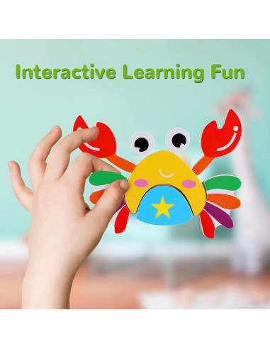 Rompecabezas de Madera NASHRIO 8 Animales Educativos 1-4 Años