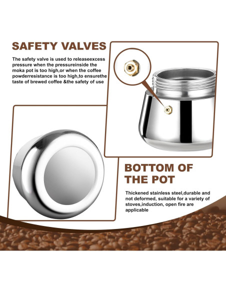 Cafetera Espresso DITOSH 2 Tazas Acero Inoxidable 100ml