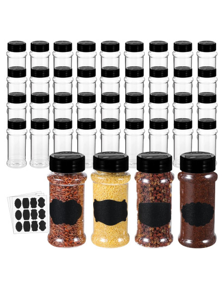 36 Tarros de Especias Plástico Wanmu 100ml con Dosificador