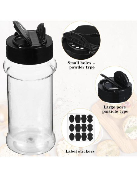 36 Tarros de Especias Plástico Wanmu 100ml con Dosificador