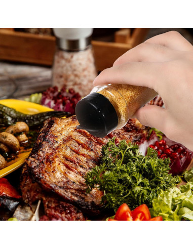 36 Tarros de Especias Plástico Wanmu 100ml con Dosificador