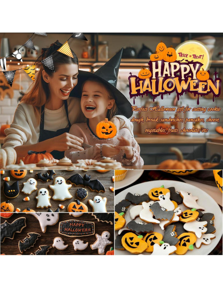 Juego de 15 Cortadores de Galletas Halloween LifeisLuck