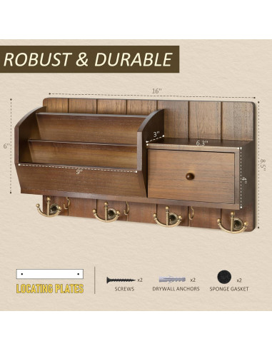 Soporte de Llaves y Organizador de Correo Rebee Vision 40.64cm