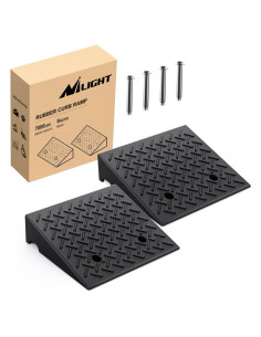 Rampas de Acera de Caucho Nilight 12.7 cm, Carga 3175 kg, 2 Pzas