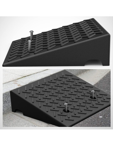 Rampas de Acera de Caucho Nilight 12.7 cm, Carga 3175 kg, 2 Pzas