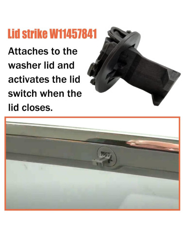 Pestillo de Tapa de Lavadora Kscjdg W11457841 - Reemplazo Duradero