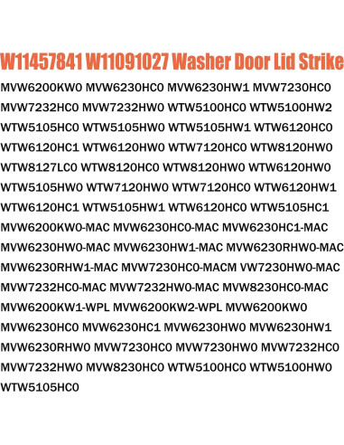 Pestillo de Tapa de Lavadora Kscjdg W11457841 - Reemplazo Duradero