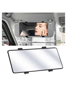 Espejo de Vanidad para Coche KHGUZ Universal Negro 26x13.5 cm