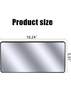 Espejo de Vanidad para Coche KHGUZ Universal Negro 26x13.5 cm 2