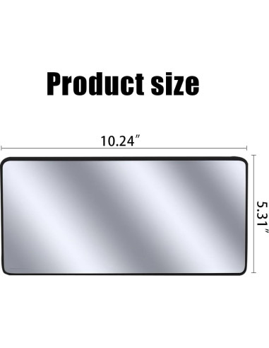 Espejo de Vanidad para Coche KHGUZ Universal Negro 26x13.5 cm