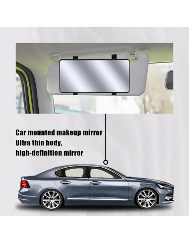 Espejo de Vanidad para Coche KHGUZ Universal Negro 26x13.5 cm