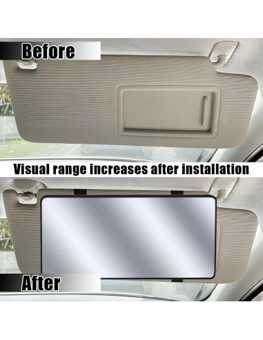 Espejo de Vanidad para Coche KHGUZ Universal Negro 26x13.5 cm