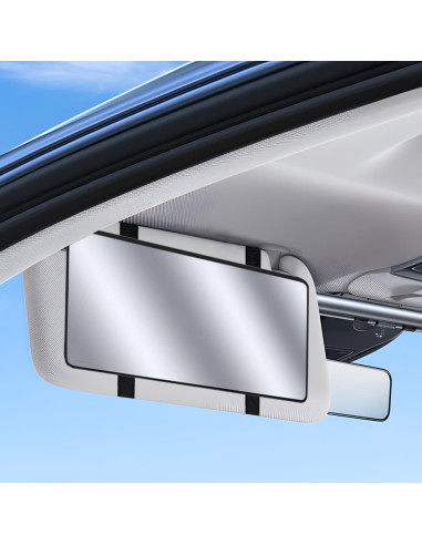 Espejo de Vanidad para Coche KHGUZ Universal Negro 26x13.5 cm