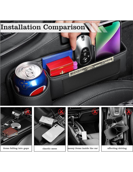 Organizador de Relleno para Espacio entre Asientos TESHITVLOG