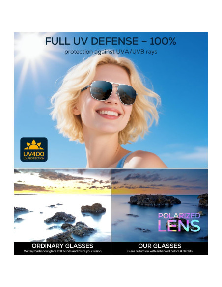 Gafas Inteligentes AI Polarizadas UV400 Bluetooth - Traducción 100+ Idiomas