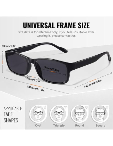 Gafas de lectura Gaoye 5 Paquete Anti Luz Azul 1.5x