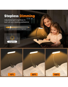 Luz de libro recargable SUEÑO DEL ARTISTA 14 LEDs 3 colores 2