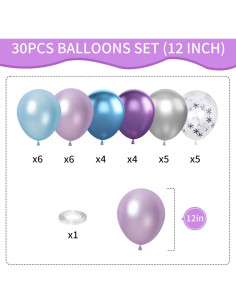 Globos de Fiesta Congelados Biapian 12 Pulgadas - 24 Piezas 2