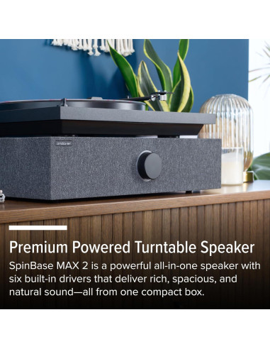 Altavoces Premium Andover Audio SpinBase MAX 2 - Bluetooth, Pre-Amplificador, Sonido Hi-Fi